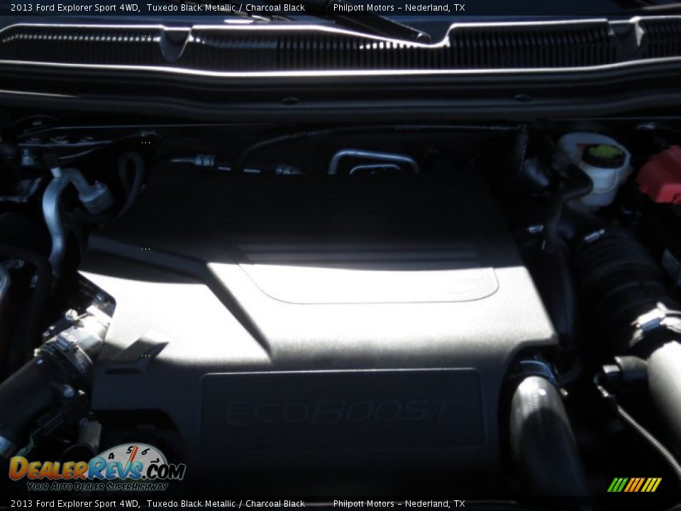 2013 Ford Explorer Sport 4WD Tuxedo Black Metallic / Charcoal Black Photo #14