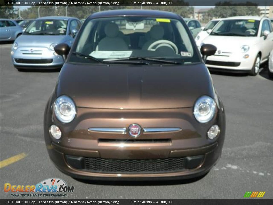 2013 Fiat 500 Pop Espresso (Brown) / Marrone/Avorio (Brown/Ivory) Photo #2