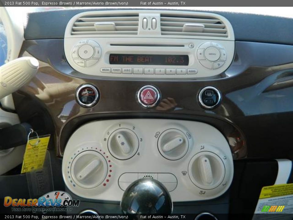 2013 Fiat 500 Pop Espresso (Brown) / Marrone/Avorio (Brown/Ivory) Photo #9