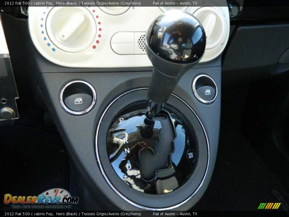 2012 Fiat 500 c cabrio Pop Nero (Black) / Tessuto Grigio/Avorio (Grey/Ivory) Photo #8