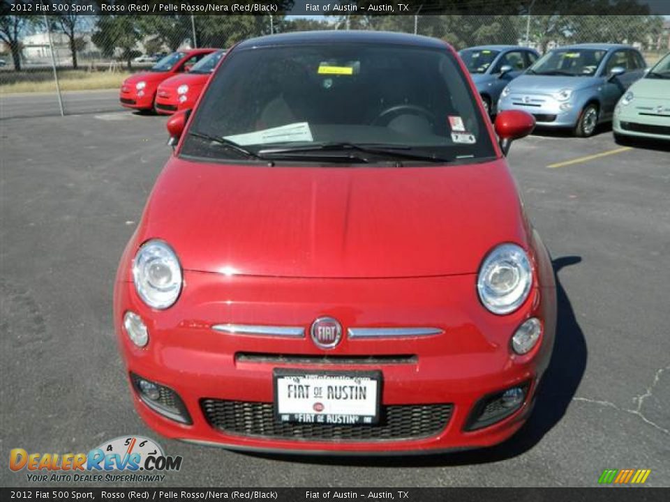 2012 Fiat 500 Sport Rosso (Red) / Pelle Rosso/Nera (Red/Black) Photo #2