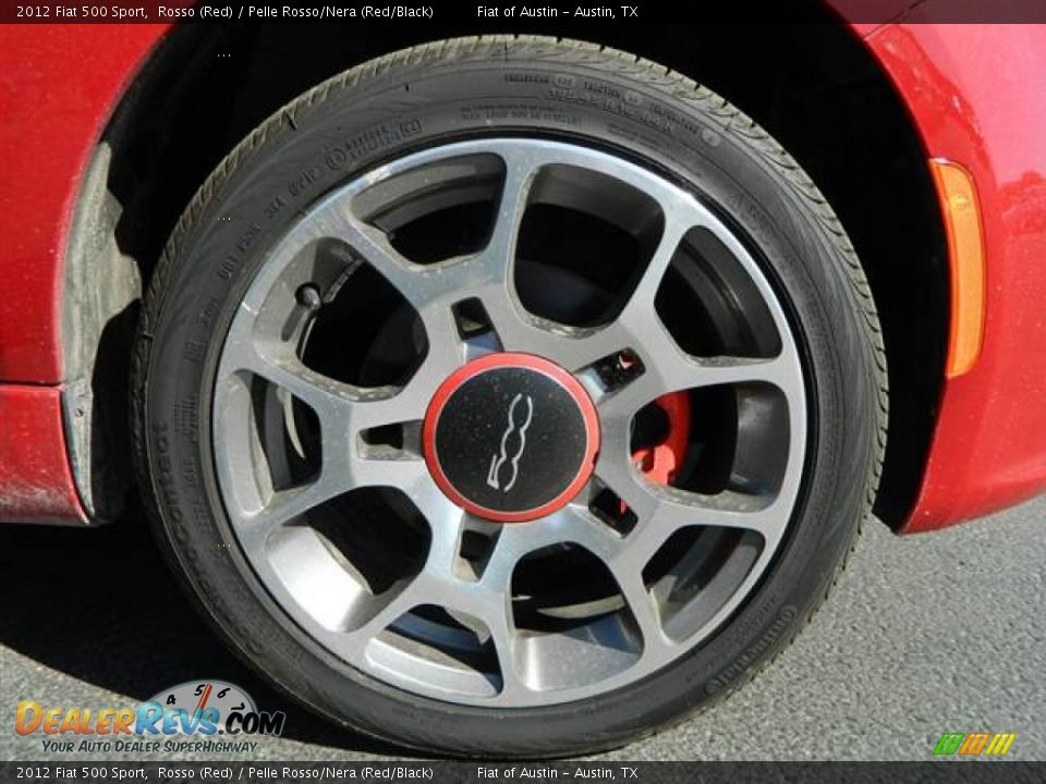2012 Fiat 500 Sport Rosso (Red) / Pelle Rosso/Nera (Red/Black) Photo #3