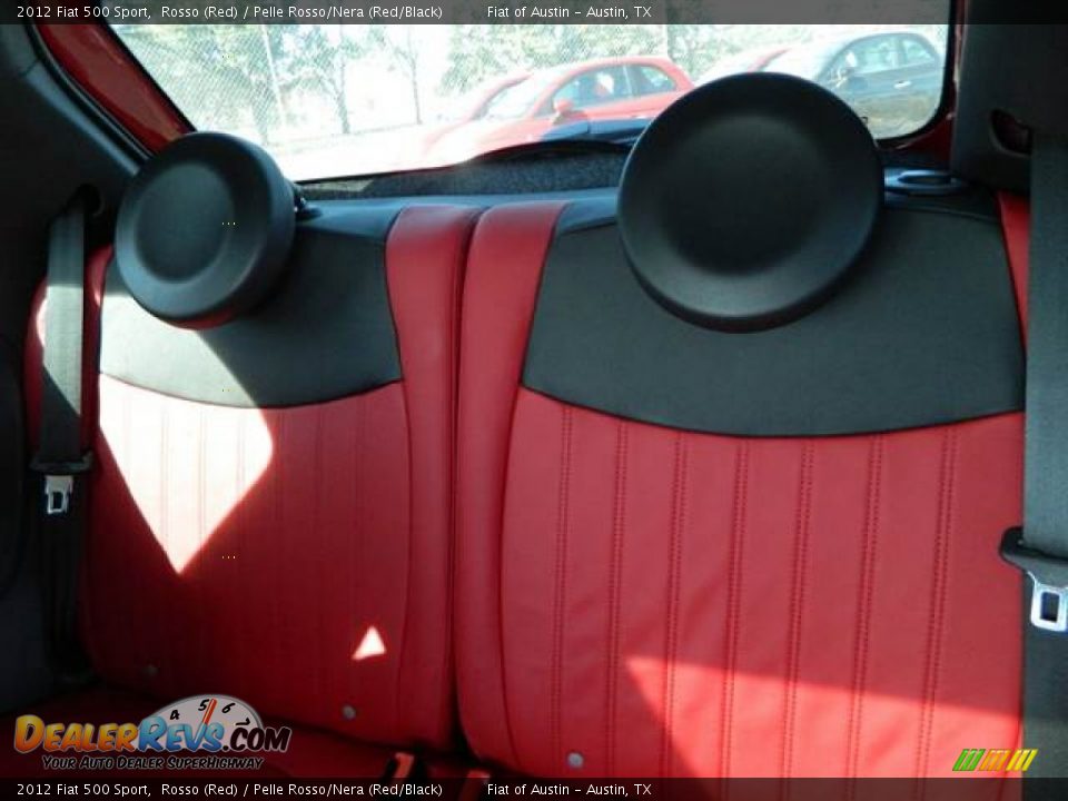 2012 Fiat 500 Sport Rosso (Red) / Pelle Rosso/Nera (Red/Black) Photo #6