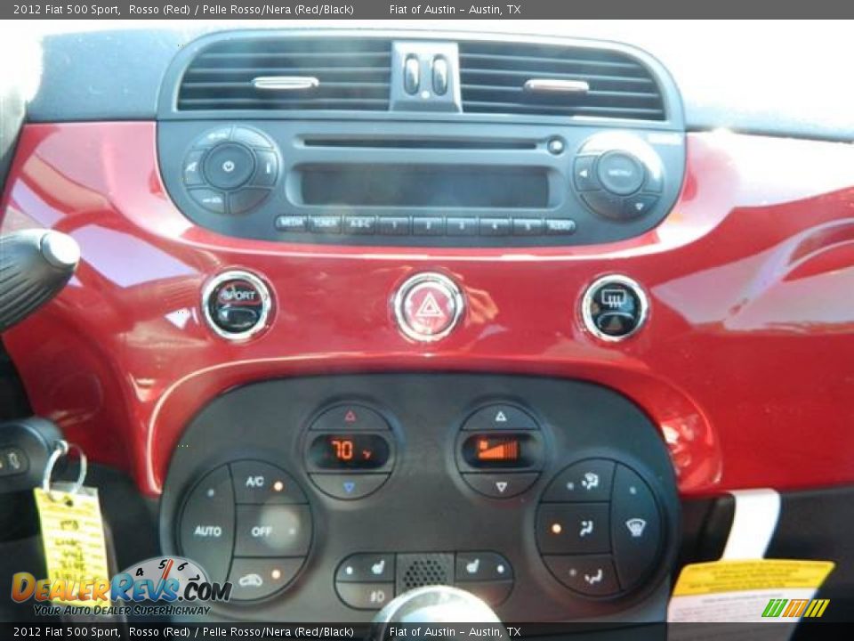 2012 Fiat 500 Sport Rosso (Red) / Pelle Rosso/Nera (Red/Black) Photo #9