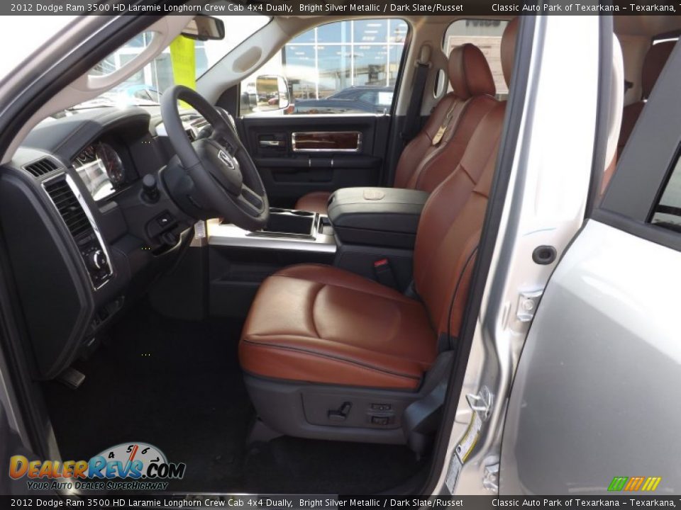Front Seat of 2012 Dodge Ram 3500 HD Laramie Longhorn Crew Cab 4x4 Dually Photo #12