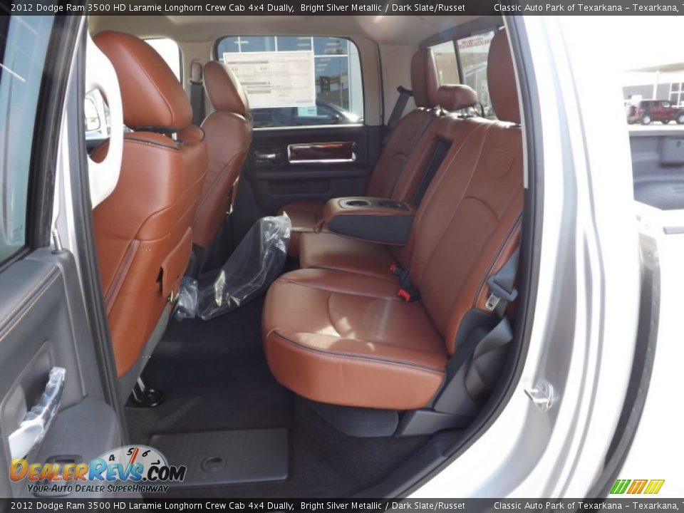 Rear Seat of 2012 Dodge Ram 3500 HD Laramie Longhorn Crew Cab 4x4 Dually Photo #15