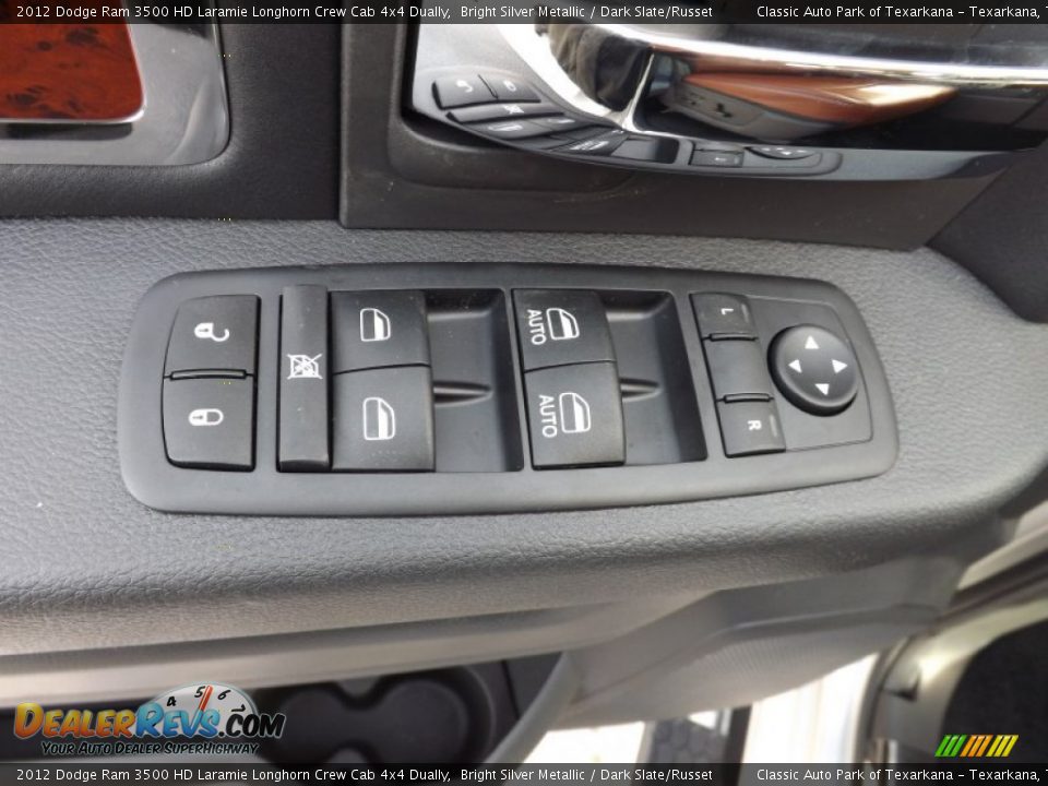 2012 Dodge Ram 3500 HD Laramie Longhorn Crew Cab 4x4 Dually Bright Silver Metallic / Dark Slate/Russet Photo #17