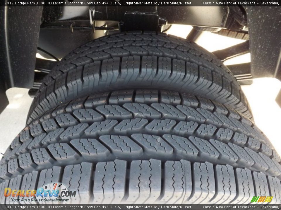 2012 Dodge Ram 3500 HD Laramie Longhorn Crew Cab 4x4 Dually Bright Silver Metallic / Dark Slate/Russet Photo #22