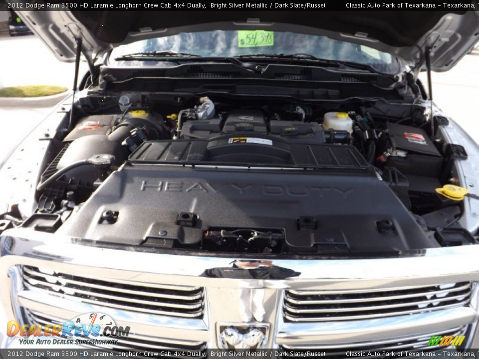 2012 Dodge Ram 3500 HD Laramie Longhorn Crew Cab 4x4 Dually Bright Silver Metallic / Dark Slate/Russet Photo #23