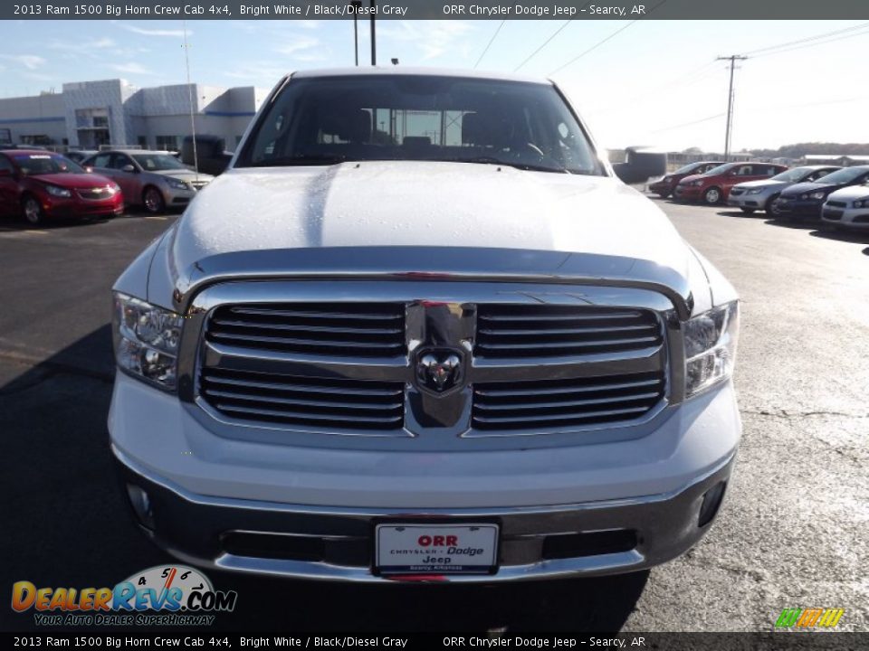 2013 Ram 1500 Big Horn Crew Cab 4x4 Bright White / Black/Diesel Gray Photo #2