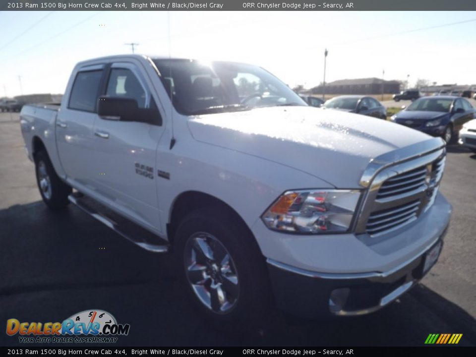 2013 Ram 1500 Big Horn Crew Cab 4x4 Bright White / Black/Diesel Gray Photo #3
