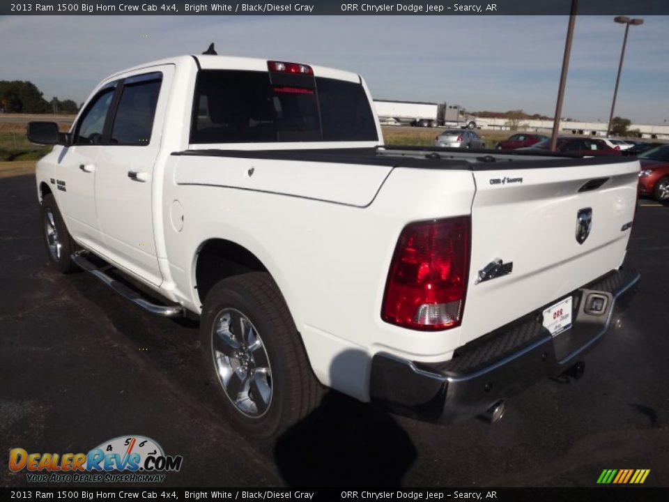 2013 Ram 1500 Big Horn Crew Cab 4x4 Bright White / Black/Diesel Gray Photo #7