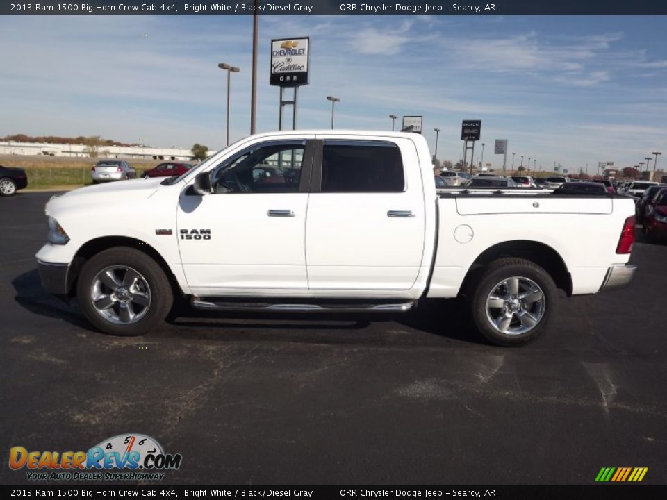 2013 Ram 1500 Big Horn Crew Cab 4x4 Bright White / Black/Diesel Gray Photo #8