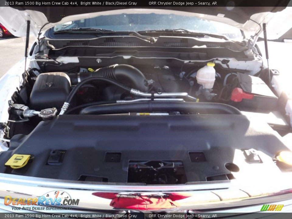 2013 Ram 1500 Big Horn Crew Cab 4x4 Bright White / Black/Diesel Gray Photo #14