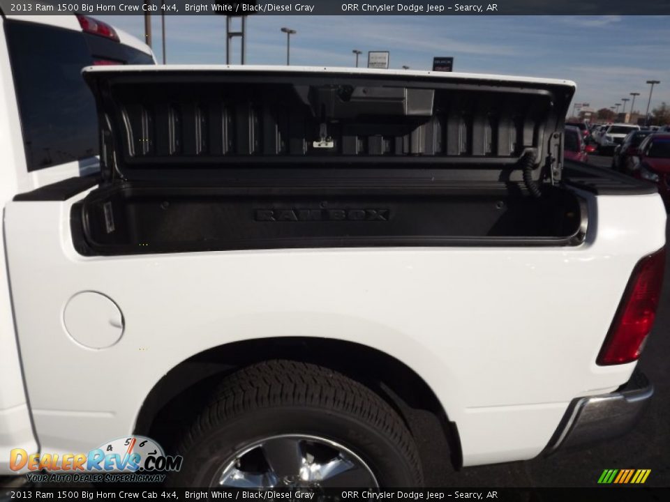 2013 Ram 1500 Big Horn Crew Cab 4x4 Bright White / Black/Diesel Gray Photo #16