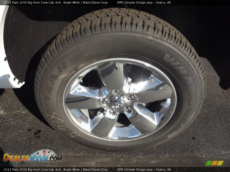 2013 Ram 1500 Big Horn Crew Cab 4x4 Bright White / Black/Diesel Gray Photo #18