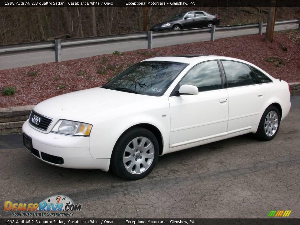 1998 Audi A6 2.8 quattro Sedan Casablanca White / Onyx Photo #1