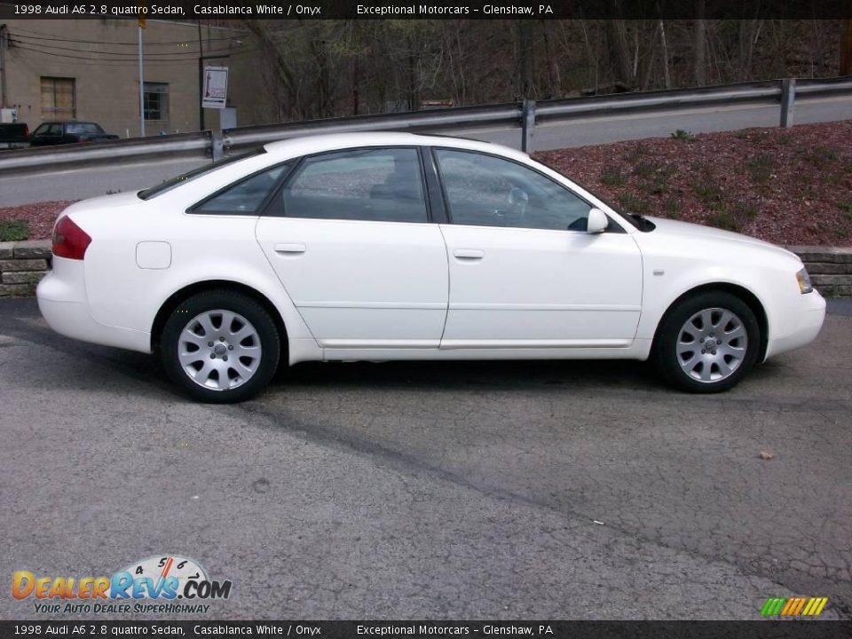 1998 Audi A6 2.8 quattro Sedan Casablanca White / Onyx Photo #6