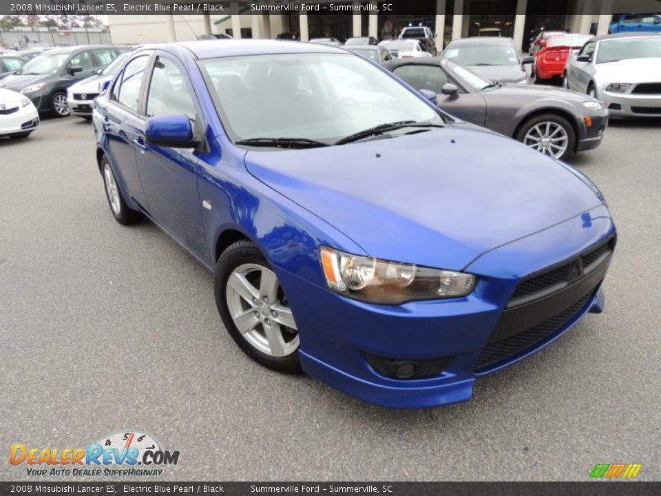 2008 Mitsubishi Lancer ES Electric Blue Pearl / Black Photo #1