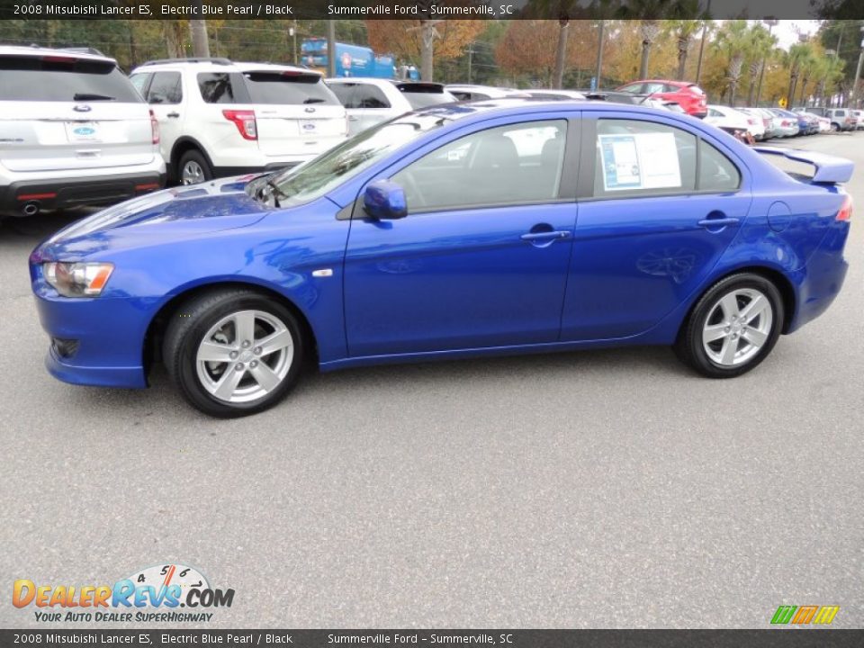 2008 Mitsubishi Lancer ES Electric Blue Pearl / Black Photo #2