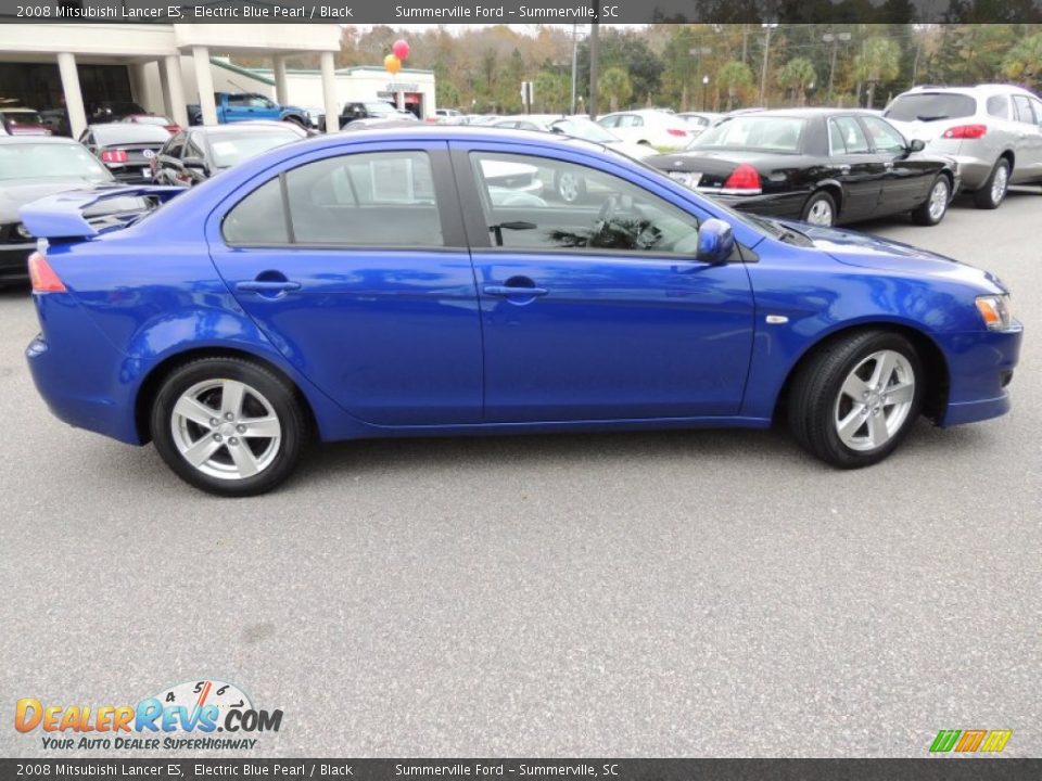 2008 Mitsubishi Lancer ES Electric Blue Pearl / Black Photo #12