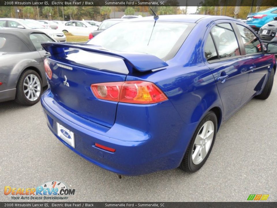 2008 Mitsubishi Lancer ES Electric Blue Pearl / Black Photo #13