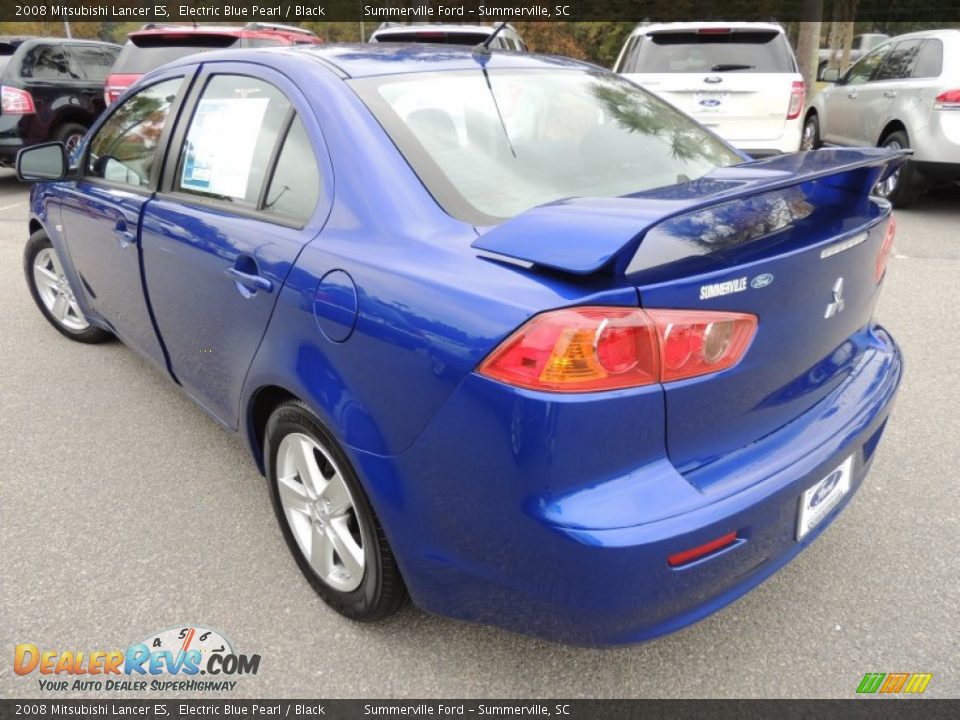 2008 Mitsubishi Lancer ES Electric Blue Pearl / Black Photo #15