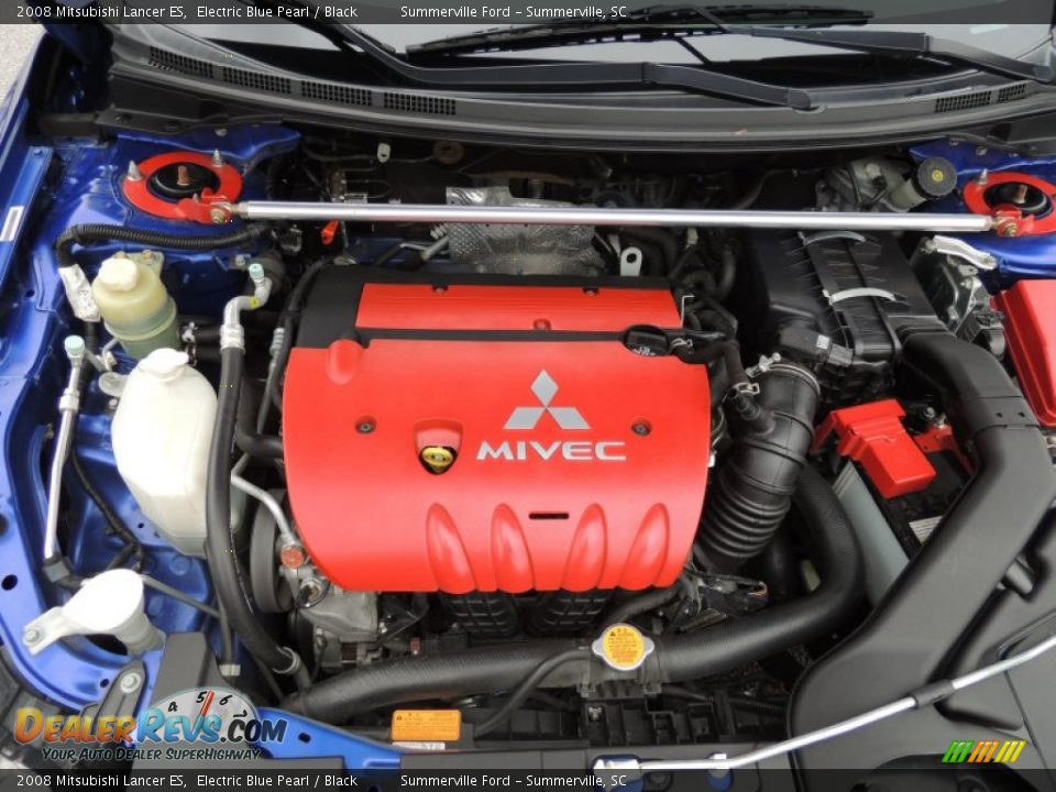 2008 Mitsubishi Lancer ES Electric Blue Pearl / Black Photo #18