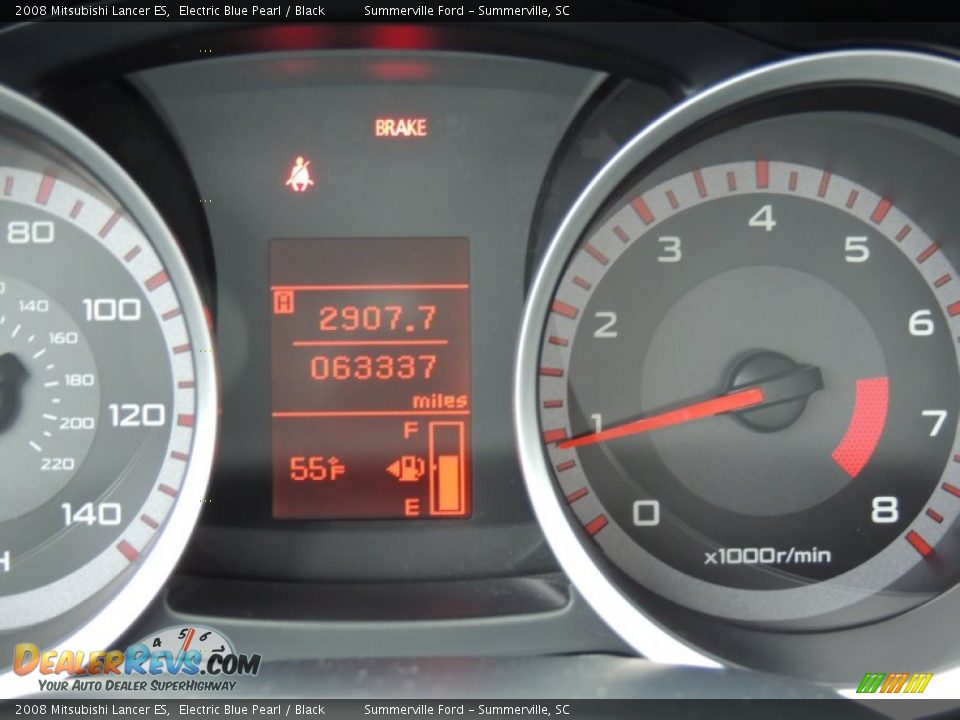 2008 Mitsubishi Lancer ES Electric Blue Pearl / Black Photo #23