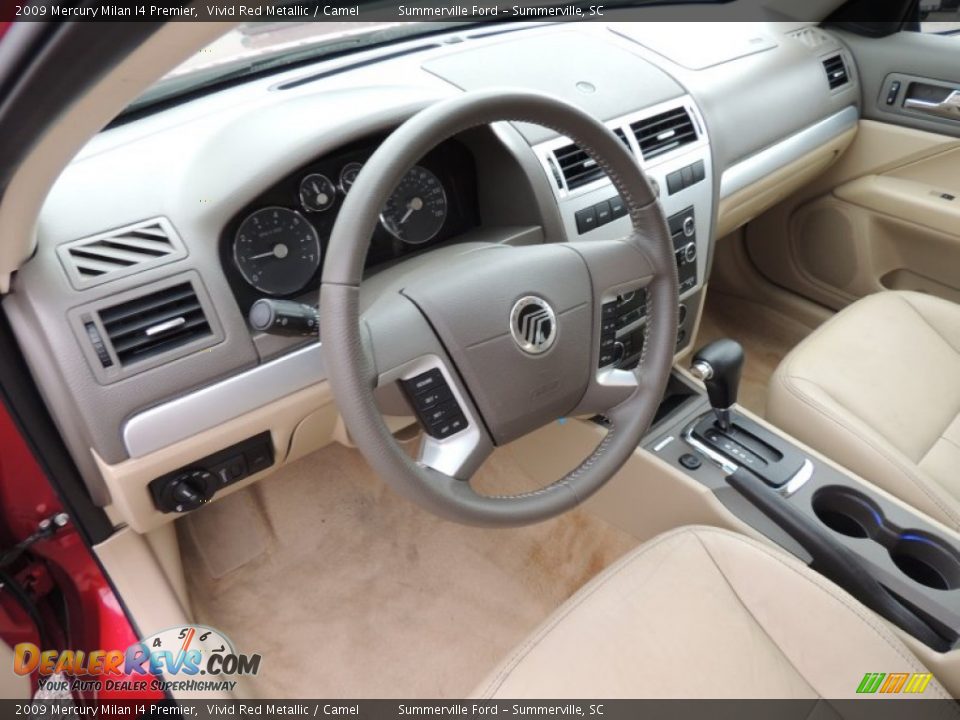 2009 Mercury Milan I4 Premier Vivid Red Metallic / Camel Photo #4