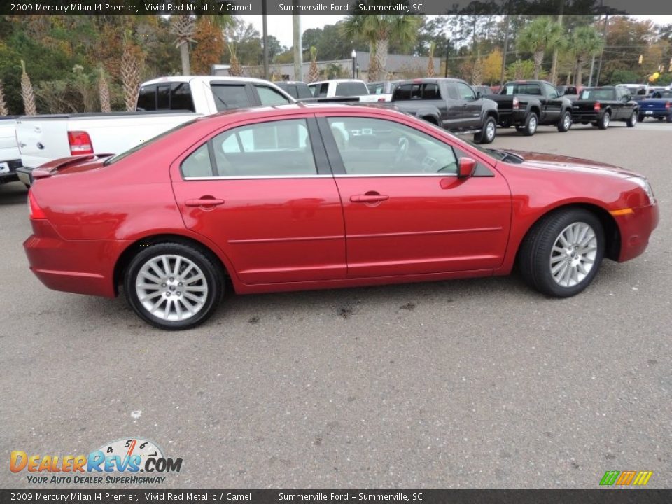 2009 Mercury Milan I4 Premier Vivid Red Metallic / Camel Photo #14