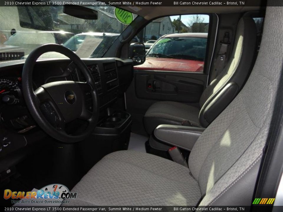 2010 Chevrolet Express LT 3500 Extended Passenger Van Summit White / Medium Pewter Photo #7