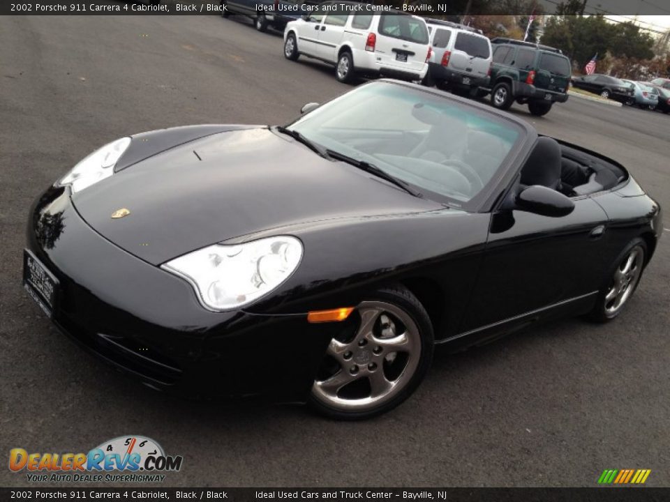 2002 Porsche 911 Carrera 4 Cabriolet Black / Black Photo #2