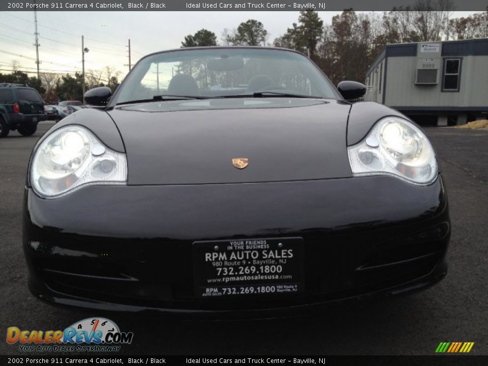 2002 Porsche 911 Carrera 4 Cabriolet Black / Black Photo #4