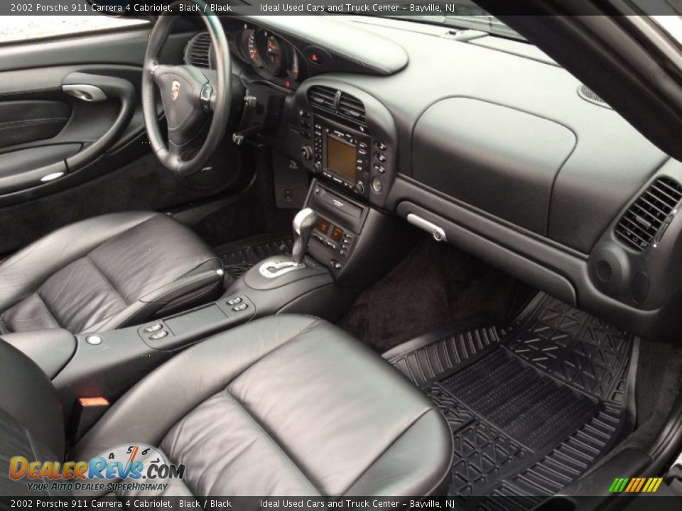 Black Interior - 2002 Porsche 911 Carrera 4 Cabriolet Photo #10