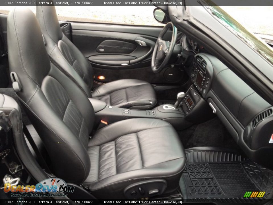 Black Interior - 2002 Porsche 911 Carrera 4 Cabriolet Photo #11