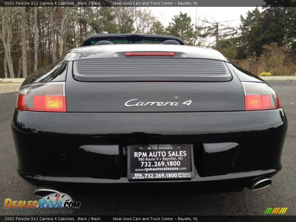 2002 Porsche 911 Carrera 4 Cabriolet Black / Black Photo #14