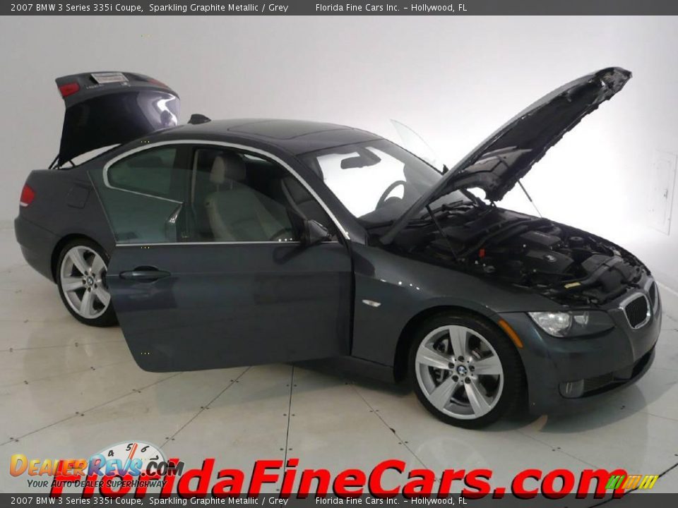 2007 BMW 3 Series 335i Coupe Sparkling Graphite Metallic / Grey Photo #7