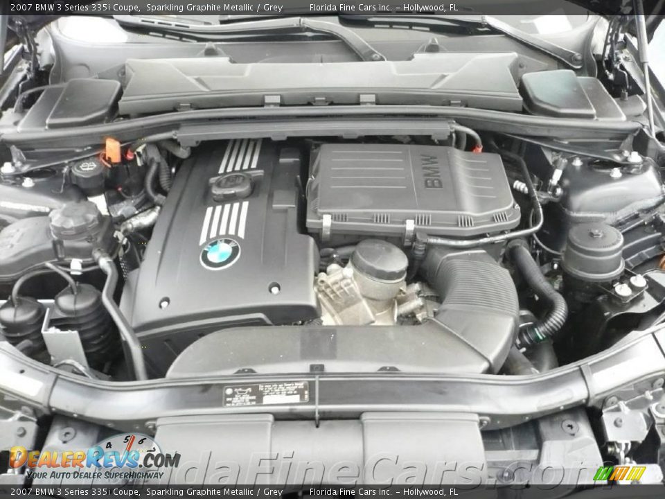 2007 BMW 3 Series 335i Coupe Sparkling Graphite Metallic / Grey Photo #9