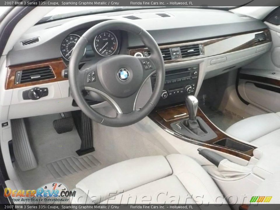 2007 BMW 3 Series 335i Coupe Sparkling Graphite Metallic / Grey Photo #12