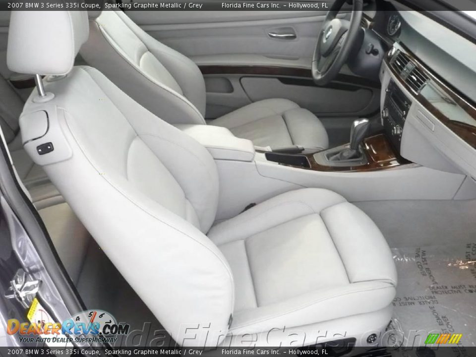 2007 BMW 3 Series 335i Coupe Sparkling Graphite Metallic / Grey Photo #13