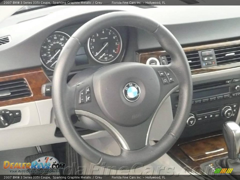 2007 BMW 3 Series 335i Coupe Sparkling Graphite Metallic / Grey Photo #16