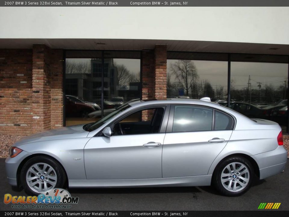 2007 BMW 3 Series 328xi Sedan Titanium Silver Metallic / Black Photo #1
