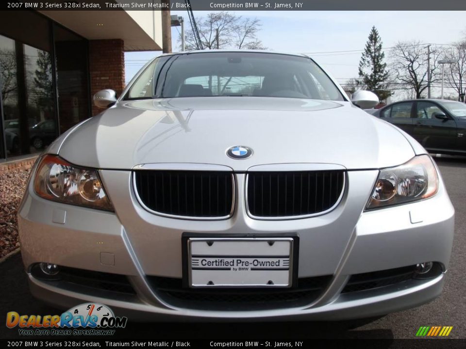 2007 BMW 3 Series 328xi Sedan Titanium Silver Metallic / Black Photo #2
