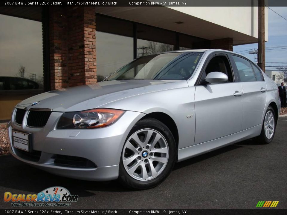 2007 BMW 3 Series 328xi Sedan Titanium Silver Metallic / Black Photo #3