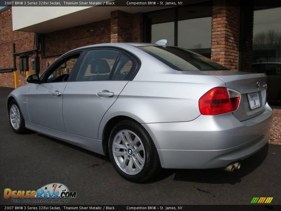 2007 BMW 3 Series 328xi Sedan Titanium Silver Metallic / Black Photo #4