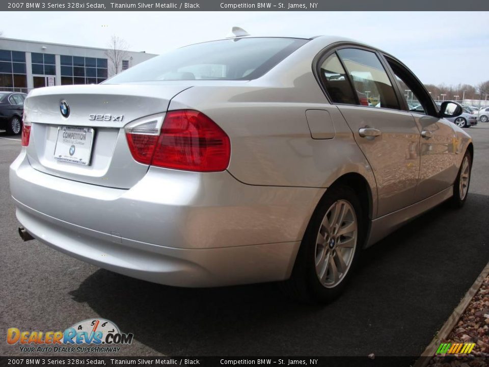 2007 BMW 3 Series 328xi Sedan Titanium Silver Metallic / Black Photo #6