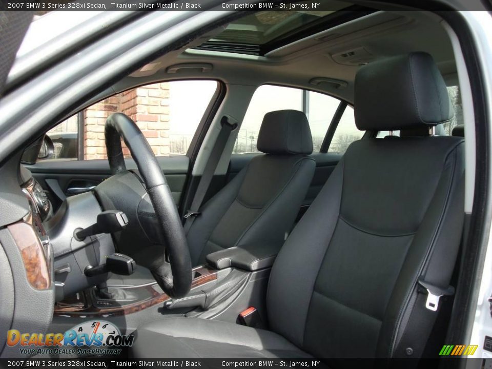 2007 BMW 3 Series 328xi Sedan Titanium Silver Metallic / Black Photo #9