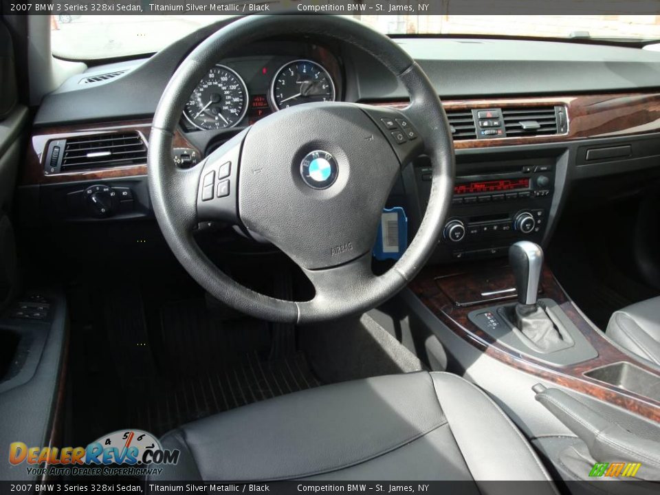 2007 BMW 3 Series 328xi Sedan Titanium Silver Metallic / Black Photo #11