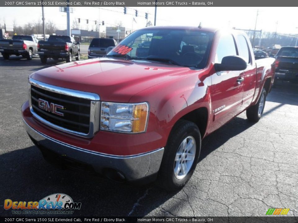 2007 GMC Sierra 1500 SLE Extended Cab Fire Red / Ebony Black Photo #3